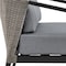Armen Living Aileen Outdoor Patio 4-Piece Lounge Set in Aluminum and Wicker with Gray Cushions 840254333239 - alternate 7